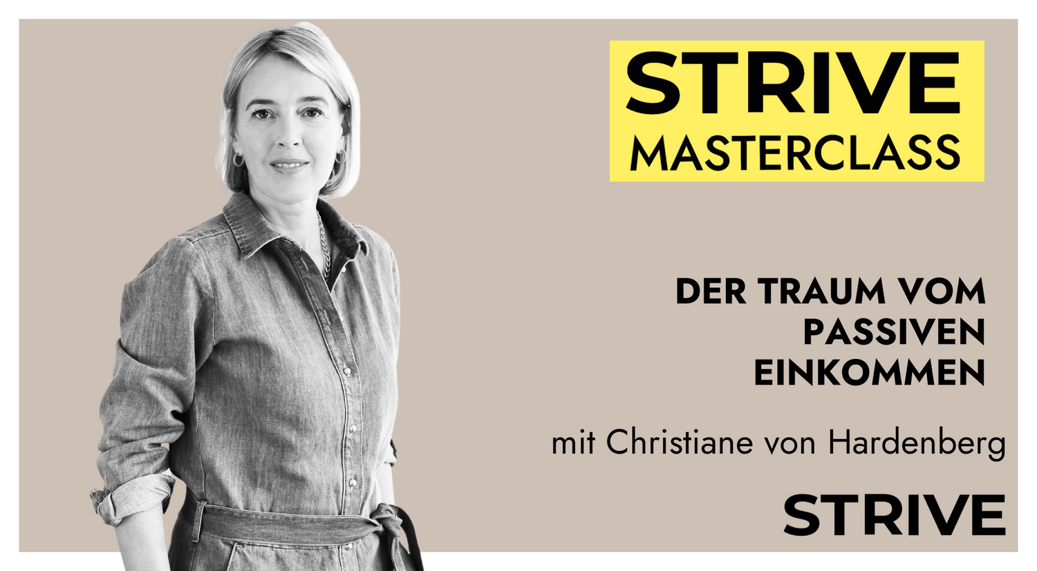 Masterclass „Der Traum vom passiven Einkommen" mit Christiane von Hardenberg