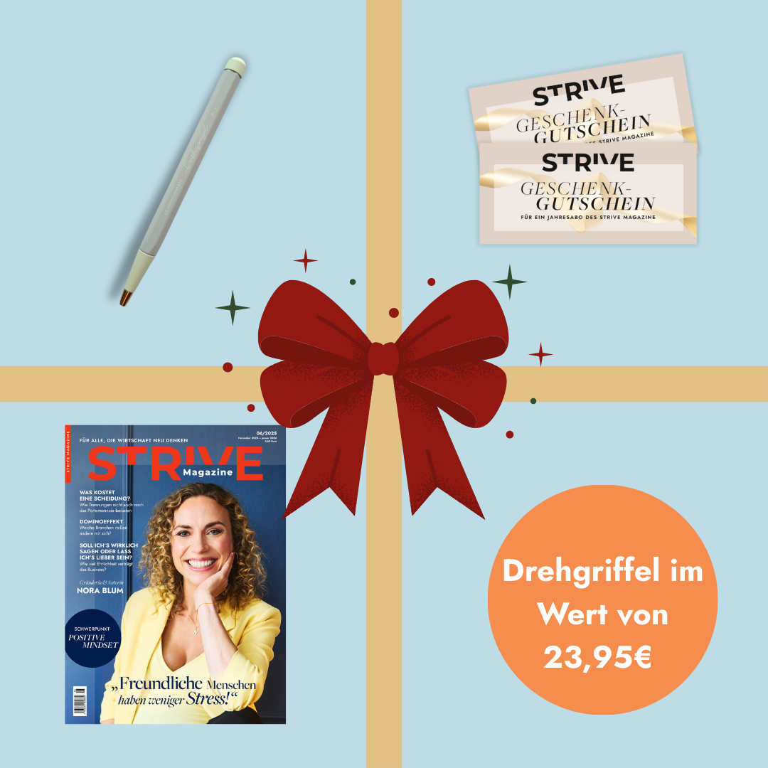 Verschenke STRIVE: 6 Printausgaben