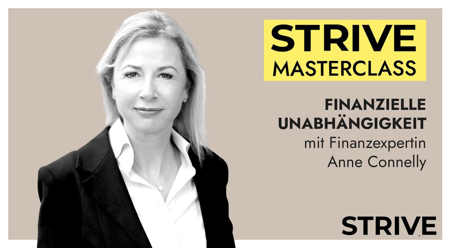 Masterclass „Finanzielle Unabhängigkeit" – mit Finanzexpertin Anne Connelly